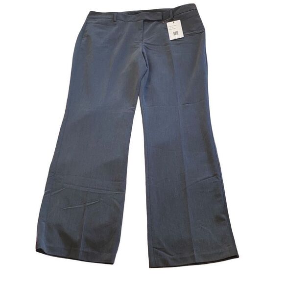 Zac & Rachel NWT Solid Gray Office Pants Trousers Bootcut/ Straight Size 16 - Picture 1 of 5